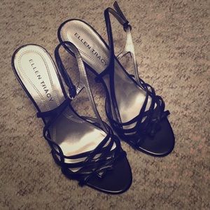 Ellen Tracy strappy black heels